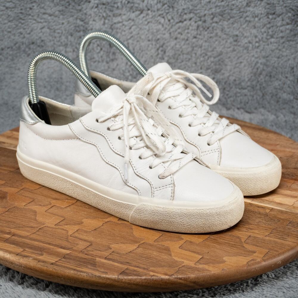 Madewell MWL White‎ Sidewalk Low-Top Leather Wave Women's Size 6